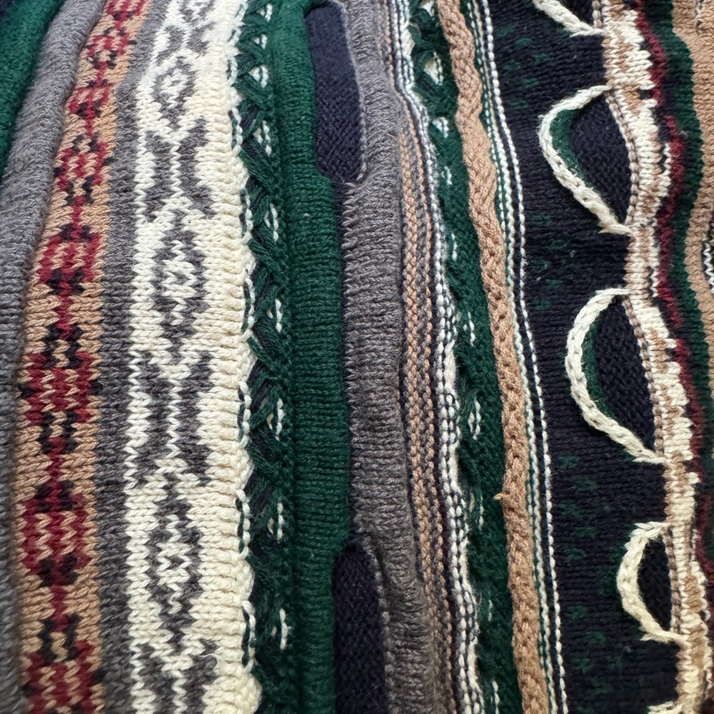 Vintage Heinz Healey’s Men’s Cotton Sweater Textured Patterned Holiday. Sz L/EUC - Picture 9 of 9